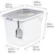 Show in main carousel: IRIS USA Square Top Entry Cat Litter Box with Scoop, Large, White slide 5 of 10