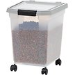 Show in main carousel: IRIS USA WeatherPro Airtight Dog, Cat, Bird & Small Pet Food Storage Container with Casters, Gray, 11.34-kg slide 1 of 10