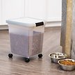 Show in main carousel: IRIS USA WeatherPro Airtight Dog, Cat, Bird & Small Pet Food Storage Container with Casters, Gray, 11.34-kg slide 6 of 10