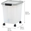 Show in main carousel: IRIS USA WeatherPro Airtight Dog, Cat, Bird & Small Pet Food Storage Container with Casters, Gray, 11.34-kg slide 2 of 10