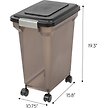 Show in main carousel: IRIS USA WeatherPro Airtight, Dog, Cat, Bird & Small-Pet Food Storage Container, Black, 10-kg slide 2 of 9