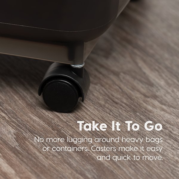 Show full view: IRIS USA WeatherPro Airtight, Dog, Cat, Bird & Small-Pet Food Storage Container, Black, 10-kg slide 8 of 9