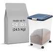 Show in main carousel: IRIS USA WeatherPro Airtight Dog, Cat, Bird & Small-Pet Food Storage Bin Container with Attachable Casters, Navy, 22.7-kg slide 1 of 8
