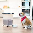 Show in main carousel: IRIS USA WeatherPro Airtight Dog, Cat, Bird & Small-Pet Food Storage Bin Container with Attachable Casters, Navy, 22.7-kg slide 4 of 8
