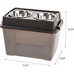 Show in main carousel: IRIS WeatherPro Airtight Elevated Pet Feeder with Food Storage Container & Bowls in Lid, Smoke/Black, 8-cup slide 6 of 8