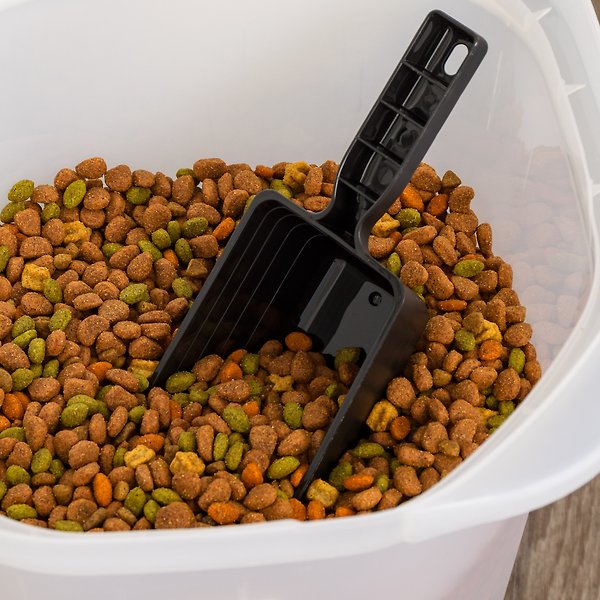 Show full view: IRIS USA Premium Airtight Dog Food Storage Container with Casters, Scoop, Seal & Air Valve, Brown, 25-lbs slide 4 of 9