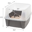 Show in main carousel: IRIS USA Large Cat Litter Box with Scatter Shield & Scoop, Dark Gray slide 2 of 8