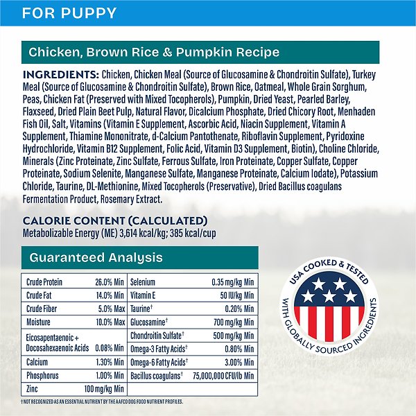 Show full view: Natural Balance Health Protection Puppy Real Chicken, Brown Rice & Pumpkin Dry Dog Food, 12-lb bag slide 6 of 9
