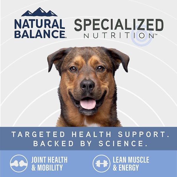 Show full view: Natural Balance Specialized Nutrition Joint & Muscle Health Adult Chicken & Oatmeal Formula Dry Dog Food, 22-lb bag slide 3 of 9
