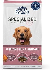 Natural Balance Specialized Nutrition Sensitive Skin & Stomach Adult Salmon & Oatmeal Formula Dry Dog Food, 22-lb bag