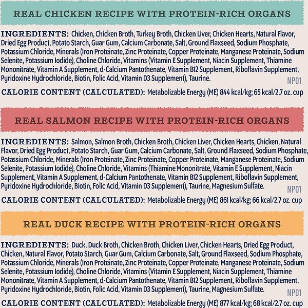 Show full view: Natural Balance Ultra Protein Chicken, Duck & Salmon Cuts in Gravy Variety Pack Wet Cat Food, 2.7-oz cup, case of 12 slide 9 of 9