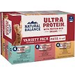 Show in main carousel: Natural Balance Ultra Protein Pate Variety Pack Chicken, Duck & Salmon Wet Cat Food, 2.8-oz can, case of 12 slide 1 of 9