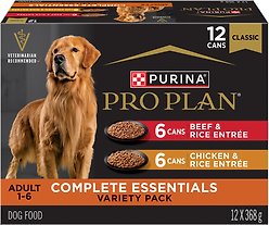 Purina Pro Plan Complete Essentials Classic Variety Pack Wet Dog Food, 368-g can, case of 12