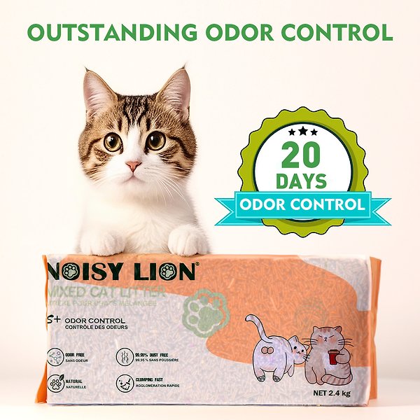 Show full view: Noisy Lion Green Tea Tofu Cat Litter, 2.4-kg pack slide 6 of 9