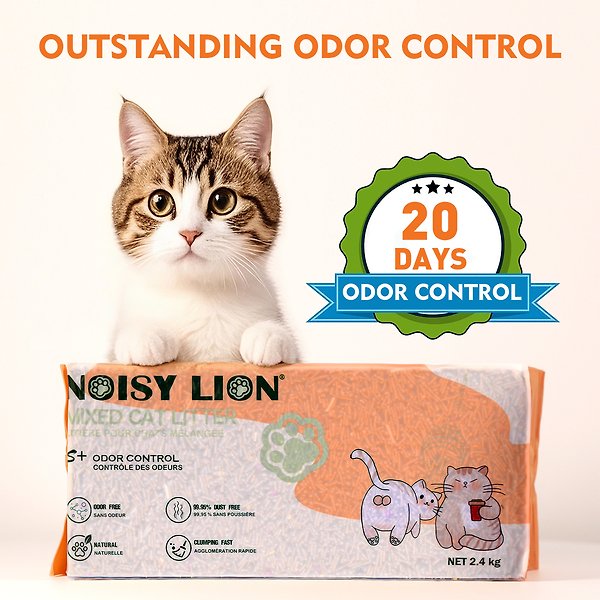 Show full view: Noisy Lion Vanilla White Tea Tofu Cat Litter, 2.4-kg pack slide 8 of 10