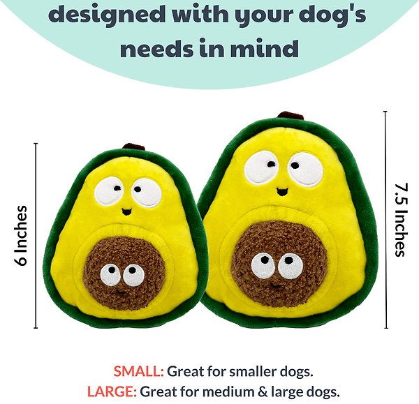 Show full view: Huxley & Kent Pop 'N Fetch Avocado Dog Plush Toy, Large slide 4 of 9