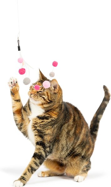 Show full view: Huxley & Kent Cat Wand Refill 3 Pack Pink Mouse Tails Teasers Cat Toy, Pink/Gray slide 7 of 7