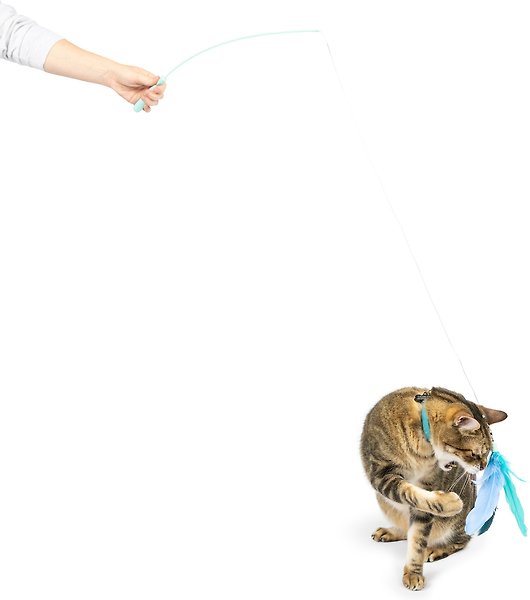 Show full view: Huxley & Kent Cat Wand Teaser Kitty Loco Cat Toy, Blue slide 6 of 9