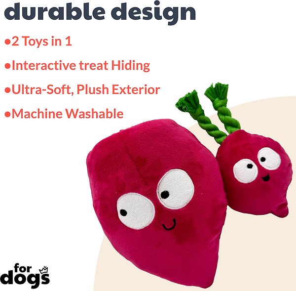 Show full view: Huxley & Kent Pop 'N Fetch Beet Dog Plush Toy, Large slide 3 of 9