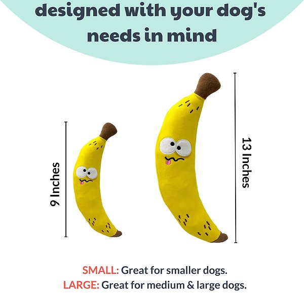 Show full view: Huxley & Kent Dog Fetchies Bruiser Banana Dog Toy, Yellow, Large slide 3 of 8