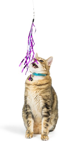 Show full view: Huxley & Kent Cat Wand Refill 3 Pack Pink Mouse Tails Teasers Cat Toy, Pink/Gray slide 4 of 7