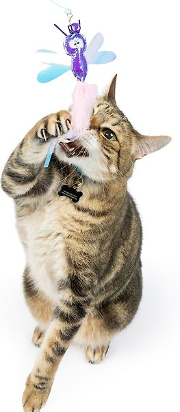 Show full view: Huxley & Kent Cat Wand Refill 2 Pack Dragonfly Streamers Cat Toy, Purple slide 3 of 4
