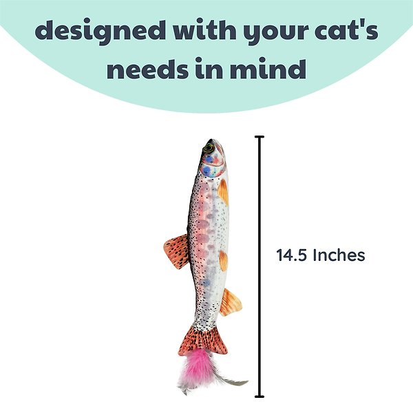Show full view: Huxley & Kent Cat Kicker Rainbow Trout Cat Toy, Multicolor slide 3 of 5