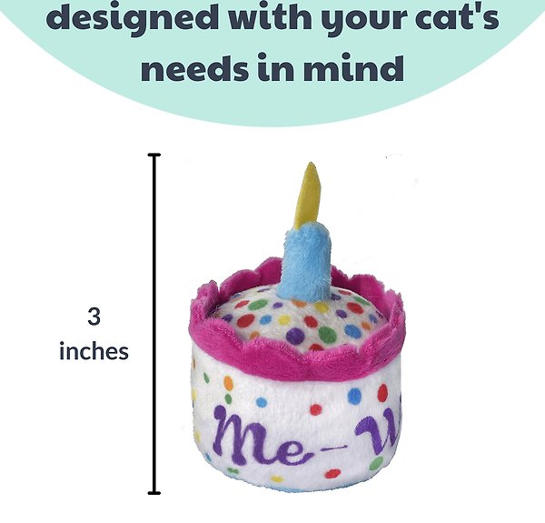 Show full view: Huxley & Kent Cat Mewow Cake Cat Toy, Multicolor slide 3 of 8