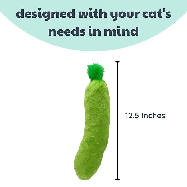 Show full view: Huxley & Kent Cat Kicker Pickle Cat Toy, Green slide 3 of 6