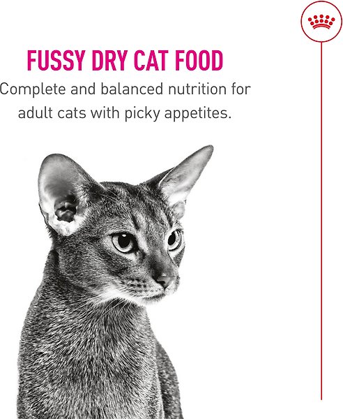 Show full view: Royal Canin Feline Health Nutrition Fussy Adult Dry Cat Food, 3.18-kg bag slide 3 of 7