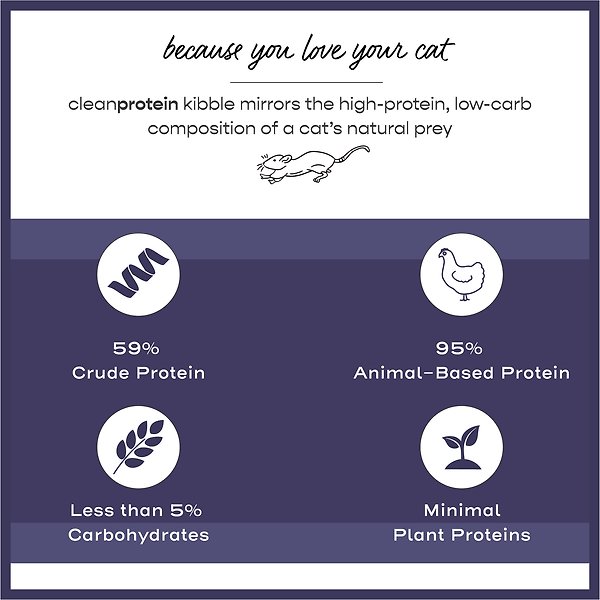 Show full view: Dr. Elsey's cleanprotein Chicken Kibble Cat Dry Food, 0.91-kg bag slide 4 of 9