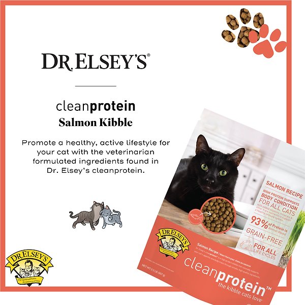 Show full view: Dr. Elsey's cleanprotein Salmon Kibble Cat Dry Food, 3-kg bag slide 3 of 9