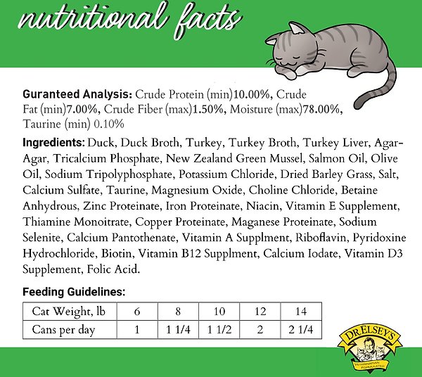 Show full view: Dr. Elsey's cleanprotein Duck & Turkey Recipe Wet Cat Food, 5.3-oz can, case of 24 slide 4 of 6
