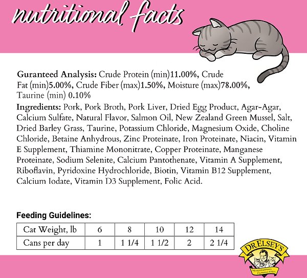 Show full view: Dr. Elsey's cleanprotein Pork Recipe Wet Cat Food, 2.75-oz can, case of 24 slide 4 of 6