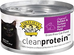 Dr. Elsey's cleanprotein Rabbit & Turkey Recipe Wet Cat Food, 2.75-oz can, case of 24