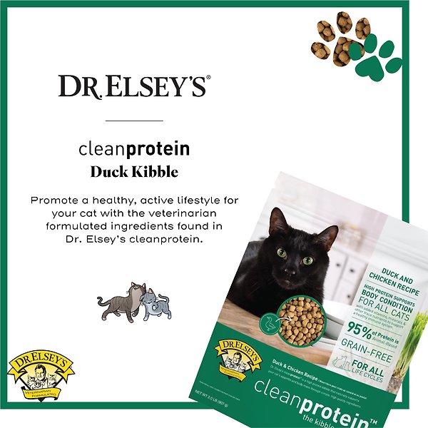 Show full view: Dr. Elsey's cleanprotein Duck Kibble Cat Dry Food, 3-kg bag slide 3 of 9