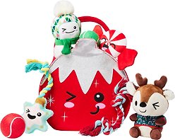 Frisco Holiday Brr Basket Variety Pack Dog Toy, Medium, 7 count
