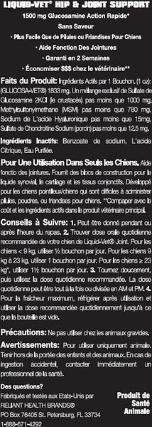 Show full view: Liquid-Vet K9 Hip & Joint Support Unflavoured Supplement for Dogs, 8-oz bottle, 2 count slide 7 of 7