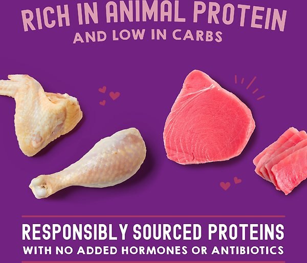 Show full view: Stella & Chewy's Carnivore Cravings Chicken & Tuna Flavored Shredded Wet Cat Food, 2.8-oz pouch, case of 12 slide 4 of 9