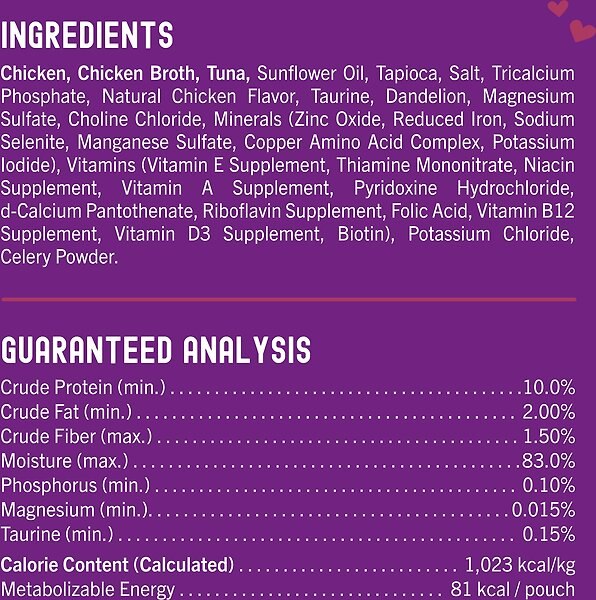 Show full view: Stella & Chewy's Carnivore Cravings Chicken & Tuna Flavored Shredded Wet Cat Food, 2.8-oz pouch, case of 12 slide 5 of 9