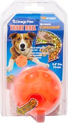 Omega Paw Tricky Treat Ball Dog Toy, Small