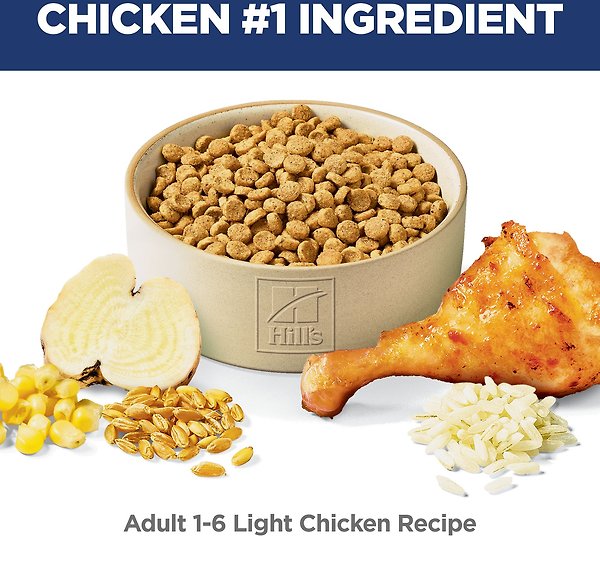 Show full view: Hill's Science Diet Adult Light Chicken Recipe Dry Cat Food, 3.17-kg bag slide 5 of 12