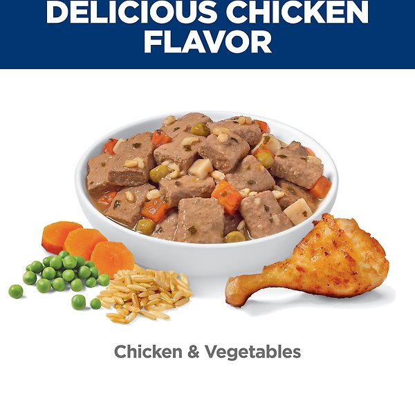 Show full view: Hill's Science Diet Puppy Savory Stew with Chicken & Vegetables Canned Dog Food, 363-g can, case of 12 slide 5 of 12