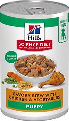Hill's Science Diet Puppy Savory Stew with Chicken & Vegetables Canned Dog Food, 363-g can, case of 12