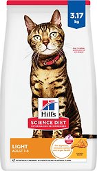 Hill's Science Diet Adult Light Chicken Recipe Dry Cat Food, 3.17-kg bag