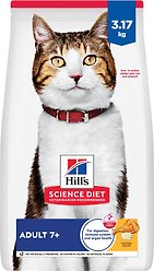 Hill's Science Diet Adult 7+ Chicken Recipe Dry Cat Food, 3.17-kg bag