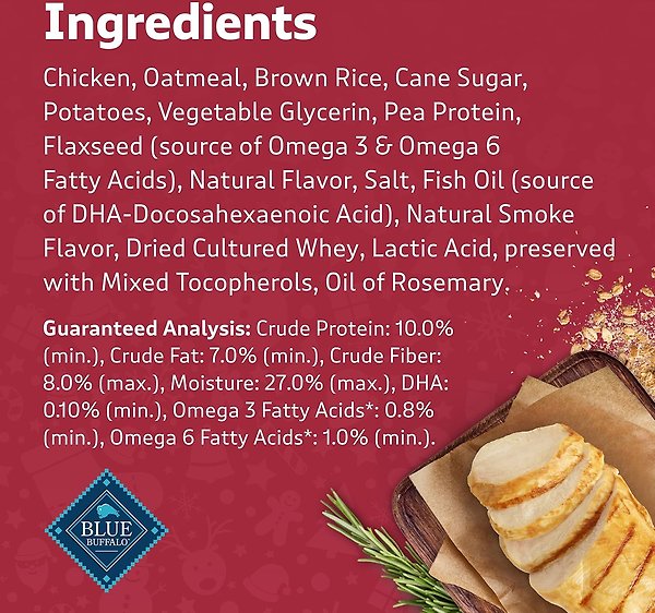 Show full view: Blue Buffalo Santa Snacks Soft & Chewy Dog Treats, 4.5-oz bag slide 5 of 6