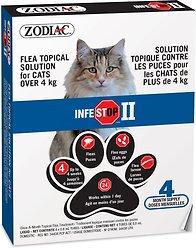 Zodiac Infestop II Flea Topical Solution for Cats, Over 4 kg