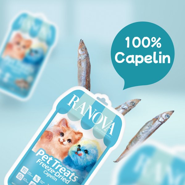 Show full view: Ranova Capelin Freeze-Dried Dog & Cat Treats, 40-g bag slide 4 of 4