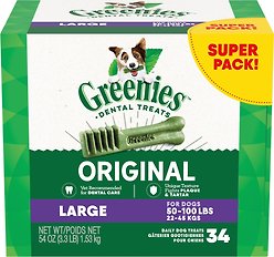 Greenies Original Large Adult Dental Dog Treats, 34 count